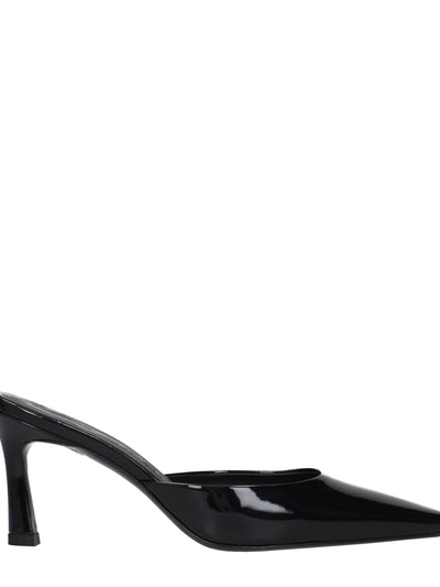 The Attico Patent Leather Flat Sandal — Black
