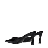 The Attico Patent Leather Flat Sandal — Black
