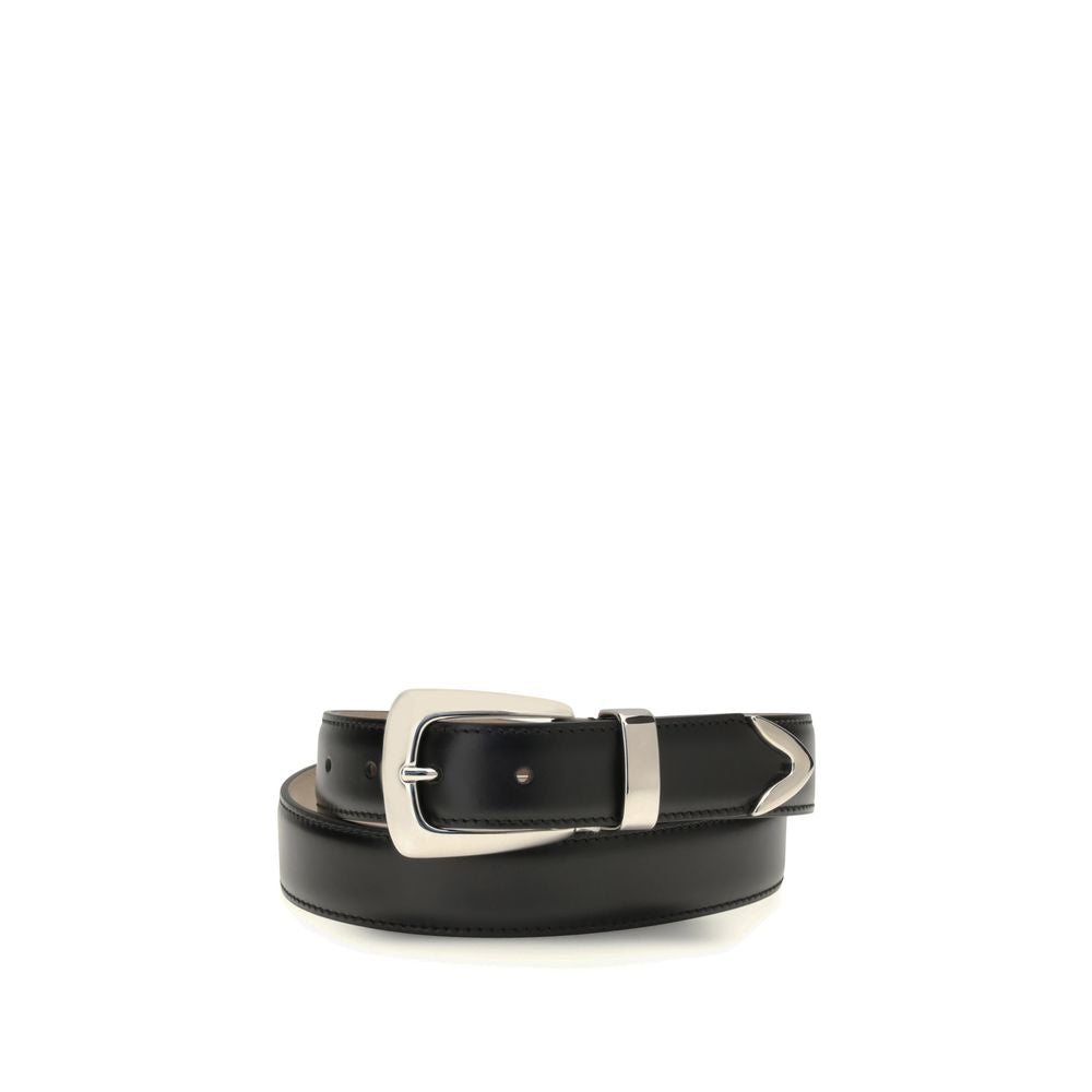 Khaite Benny Suede Belt — Black