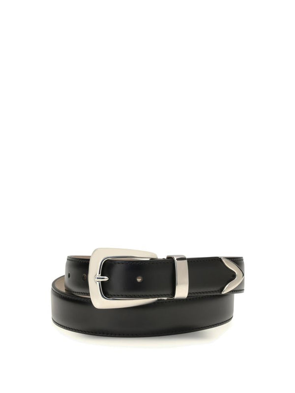 Khaite Benny Suede Belt — Black