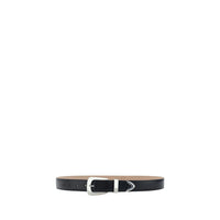 Khaite Benny Suede Belt — Black