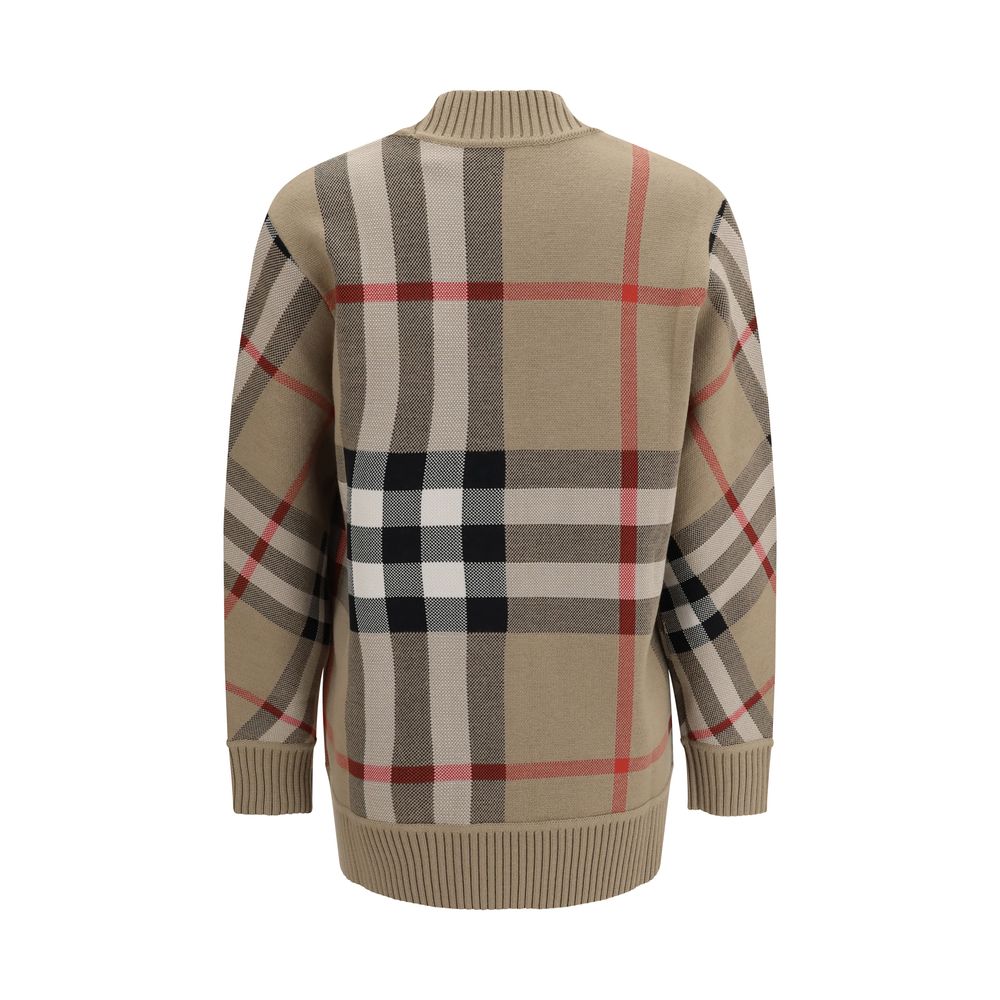 Burberry Check Archive Wool V-Neck Sweater