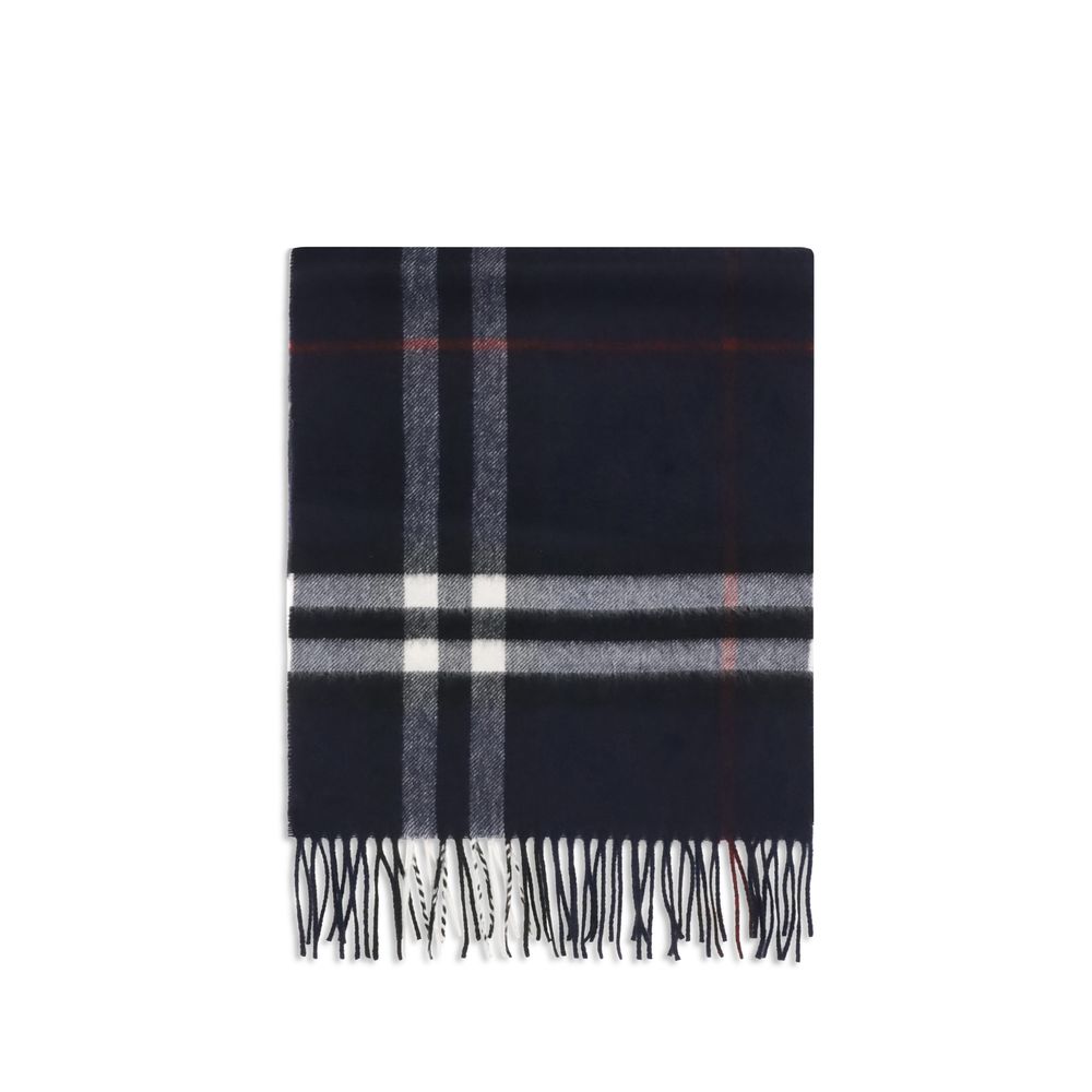Burberry Archive Check Cashmere Scarf — Blue