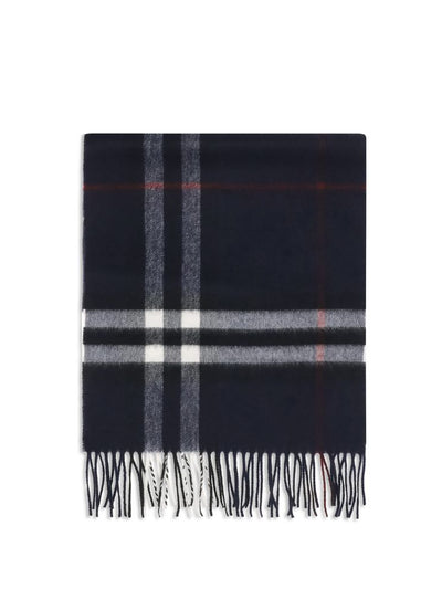 Burberry Archive Check Cashmere Scarf — Blue