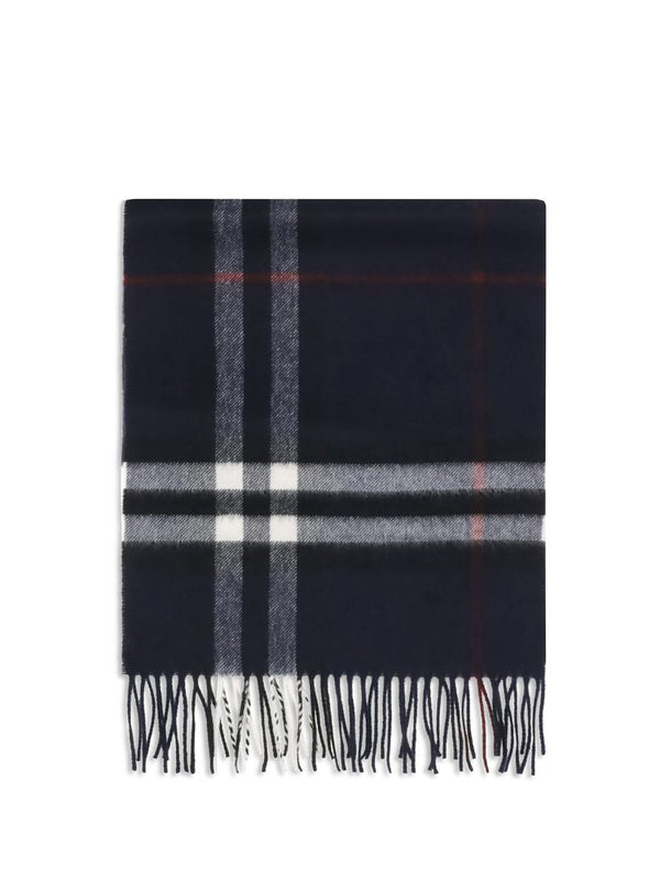 Burberry Archive Check Cashmere Scarf — Blue
