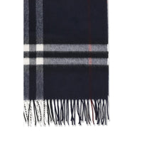 Burberry Archive Check Cashmere Scarf — Blue