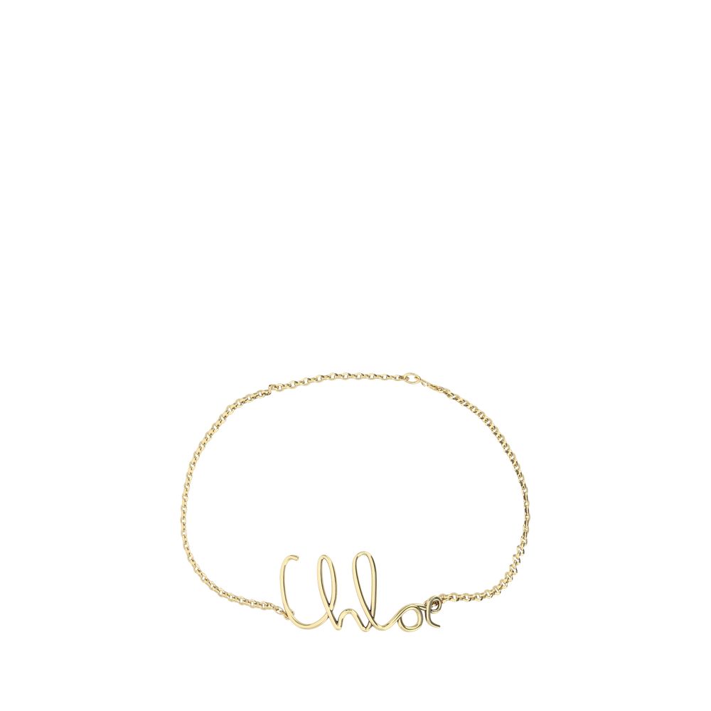 Chloé Chain-Link Logo Belt — Gold