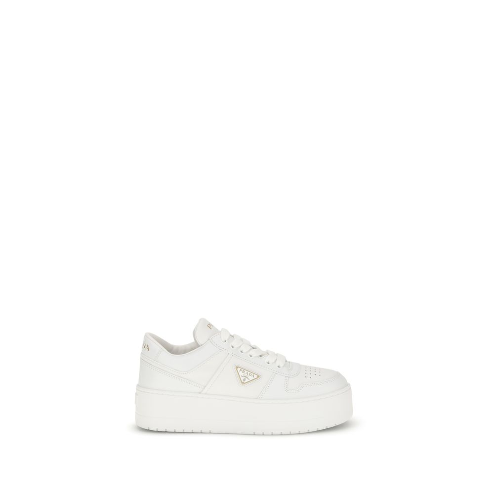 Prada Downtown Bold Perforated Leather Platform Sneaker