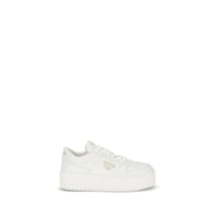 Prada Downtown Bold Perforated Leather Platform Sneaker