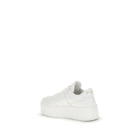 Prada Downtown Bold Perforated Leather Platform Sneaker