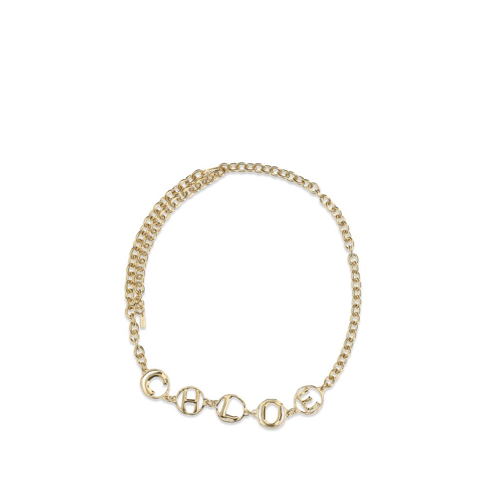 Chloé Script Jewel Belt — Black