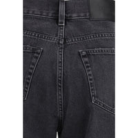 Chloé Black Cotton High-Waisted Cropped Jeans