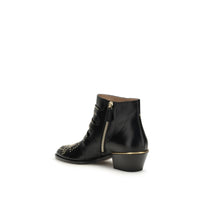 Chloé Black Calf Leather Susan Ankle Boots