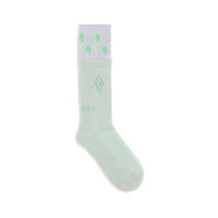 The Attico Logo Cotton Ribbed Socks — Bicolour