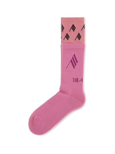 The Attico Logo Cotton Ribbed Socks — Multicolour