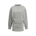The Attico Pleated Fleece Mini Dress