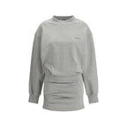 The Attico Pleated Fleece Mini Dress