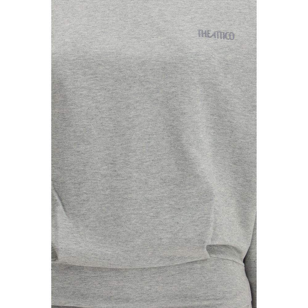 The Attico Pleated Fleece Mini Dress