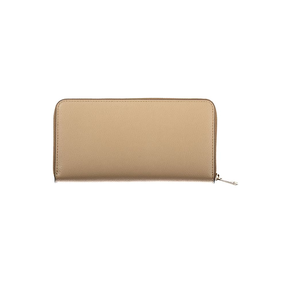 Furla Camelia XL Zip-Around Leather Wallet — Beige