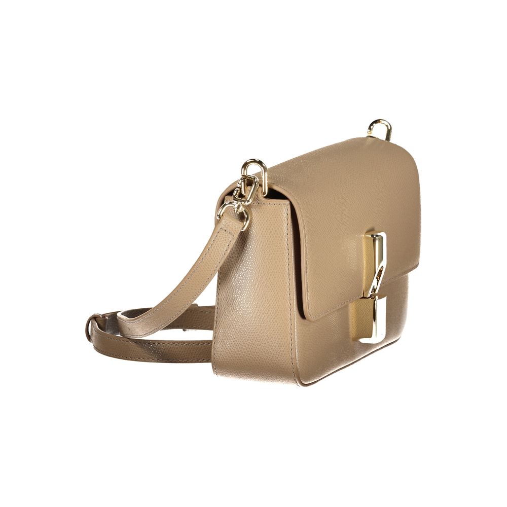 Furla Iride Leather Shoulder Bag in Beige