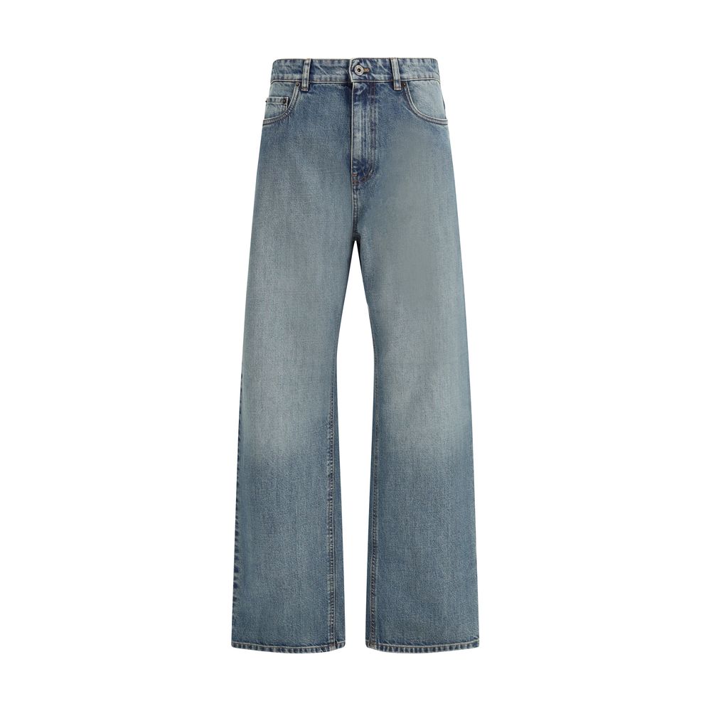 Miu Miu Stone-Washed Straight Leg Jeans