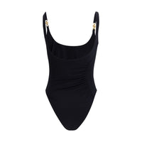 Versace Medusa '95 Gathered Swimsuit — Black
