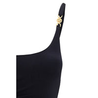 Versace Medusa '95 Gathered Swimsuit — Black